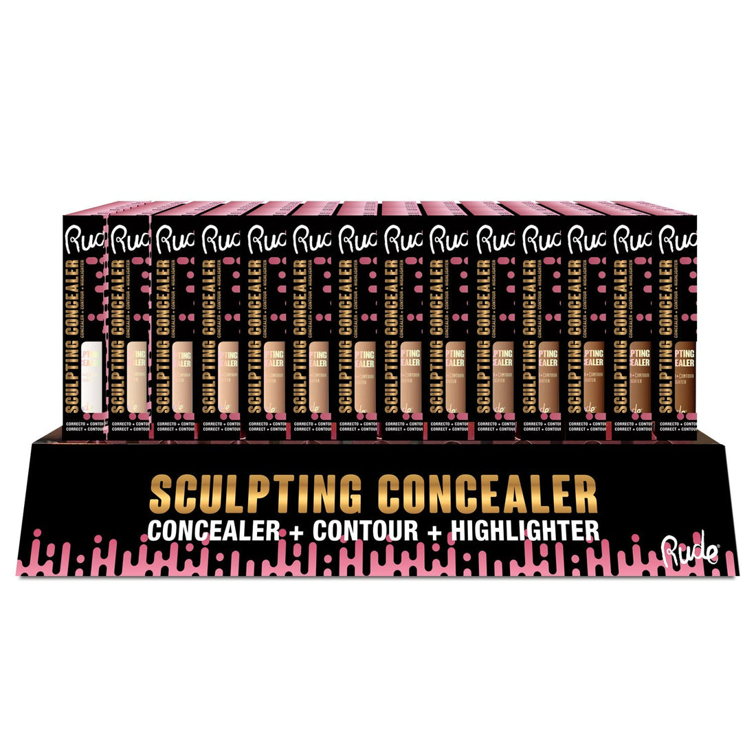 Sculpting Concealer Display Set, 112pcs Wholesale Set by Rude Cosmetics | Fleurcouture