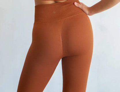 Seamless Long Sleeve Long leggings Set Cinnamon by OTOS Active | Fleurcouture