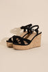 SEDONA-1 Wedge Heel Sandals BLACK 5.5 by Top Guy Footwear | Fleurcouture