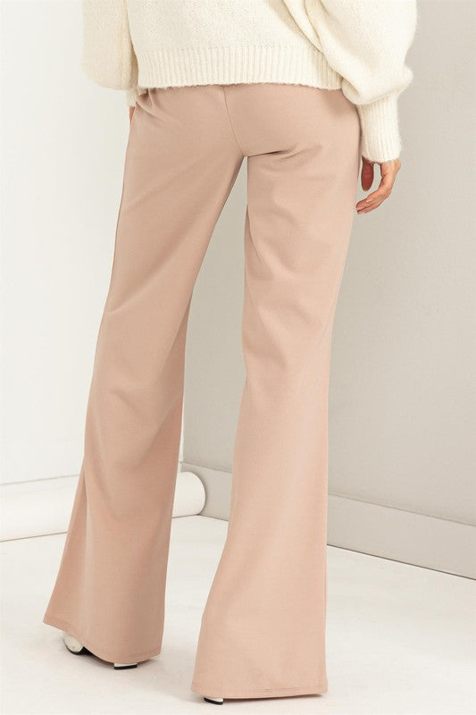 Seeking Sultry High-Waisted Tie Front Flared Pants by HYFVE | Fleurcouture