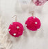 Send Me The Link Pink Pom Pom Earrings Pink One Size Earrings by Grace & Emma | Fleurcouture