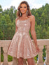 Sequin Tie Back Cami Dress Dusty Pink XS Women&