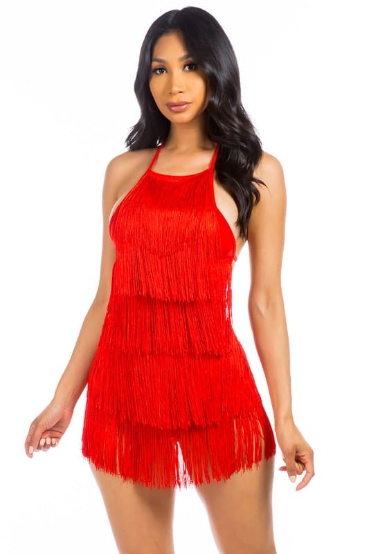 SEXY BEACH ROMPER RED Romper by By Claude | Fleurcouture