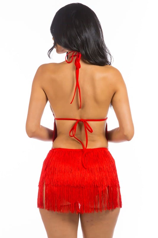 SEXY BEACH ROMPER RED S Romper by By Claude | Fleurcouture