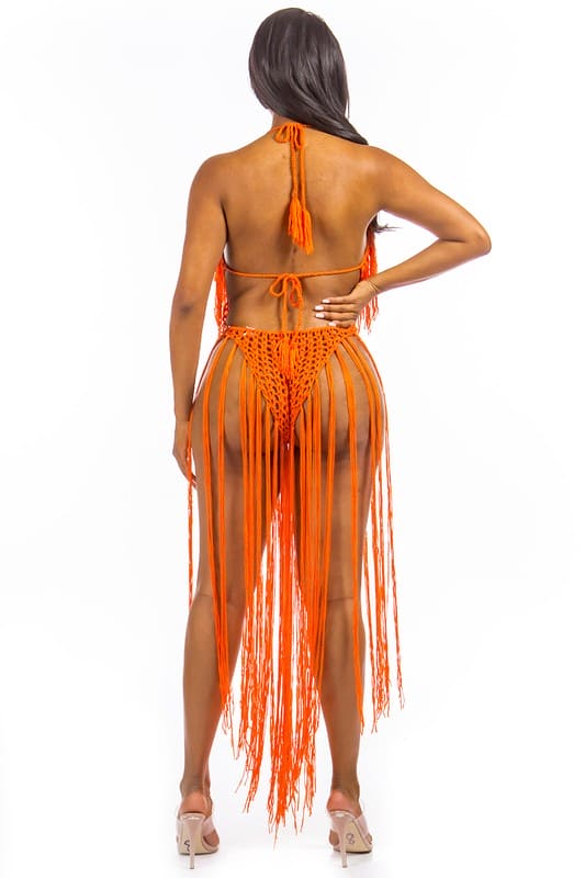 SEXY BEACH STYLE CROCHET ORANGE by By Claude | Fleurcouture