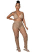 SEXY BEACH STYLE CROCHET SET KHAKI S by By Claude | Fleurcouture