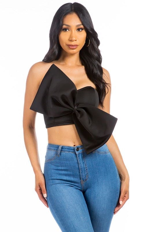 SEXY BOW-TIE TOP BLACK S by By Claude | Fleurcouture