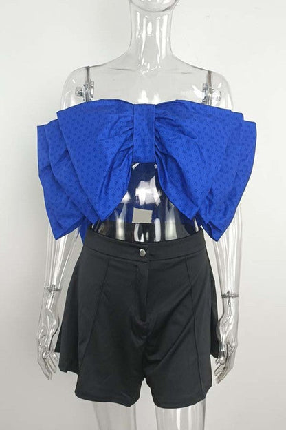 SEXY BOW-TIE TOP ROYAL BLUE S by By Claude | Fleurcouture