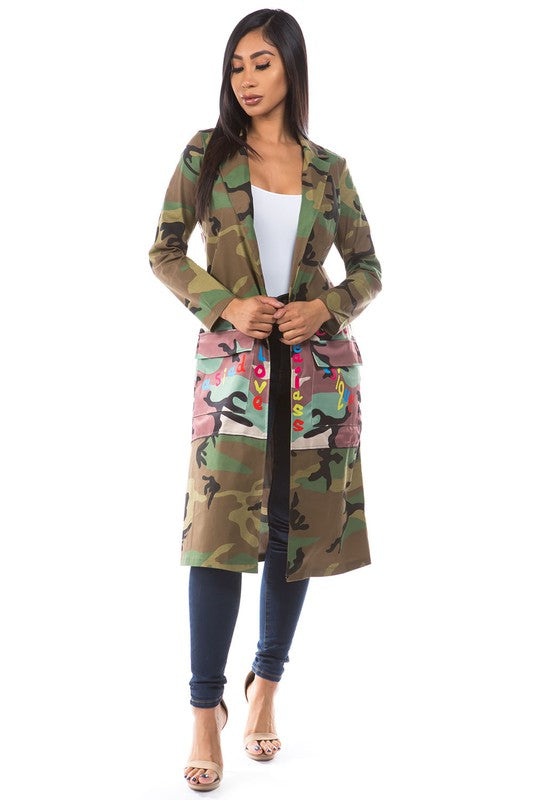 SEXY CAMOFLAGE JACKETS MULTI PRINT by By Claude | Fleurcouture