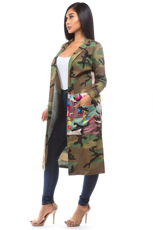 SEXY CAMOFLAGE JACKETS MULTI PRINT by By Claude | Fleurcouture