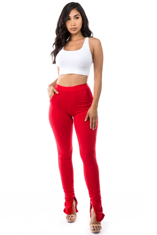 SEXY CASUAL PANTS RED S by By Claude | Fleurcouture