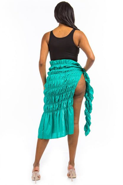 SEXY COVER UP SKIRT GREEN by By Claude | Fleurcouture