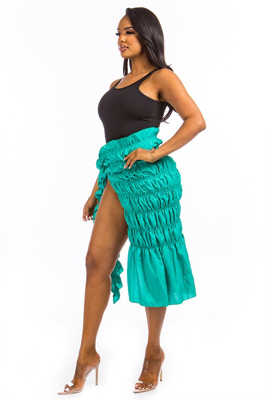 SEXY COVER UP SKIRT GREEN by By Claude | Fleurcouture