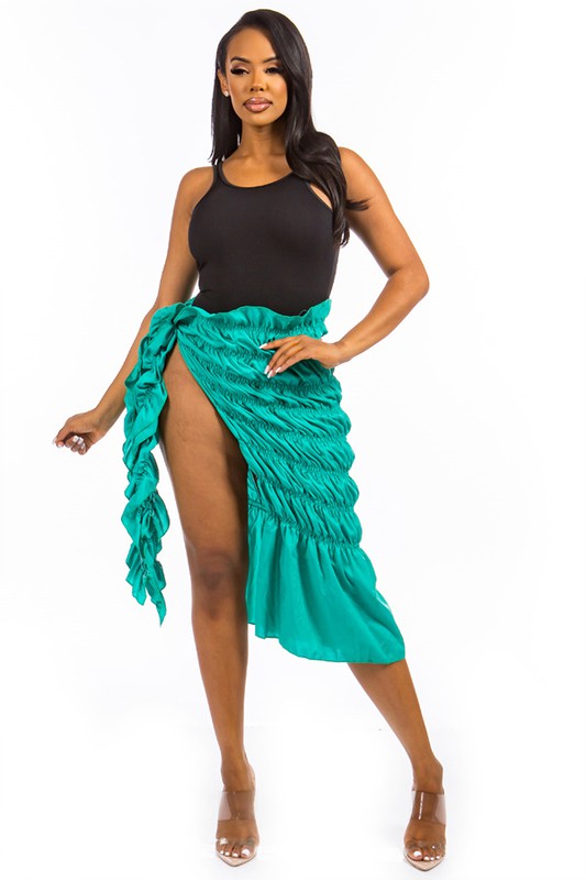 SEXY COVER UP SKIRT GREEN S by By Claude | Fleurcouture