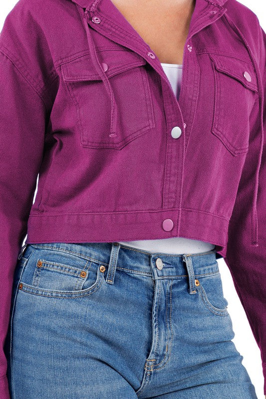 SEXY DENIM FASHION JACKET PLUM by By Claude | Fleurcouture