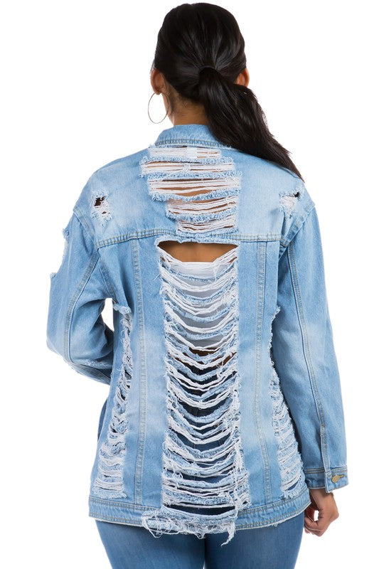 SEXY DENIM JACKET BLUE by By Claude | Fleurcouture