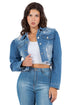 SEXY DENIM JACKET BLUE S by By Claude | Fleurcouture