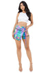 SEXY FASHION CARGO STYLE SHORT MULTI PRINT S by By Claude | Fleurcouture