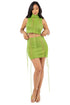 SEXY FASHION CROCHET SET GREEN L by By Claude | Fleurcouture