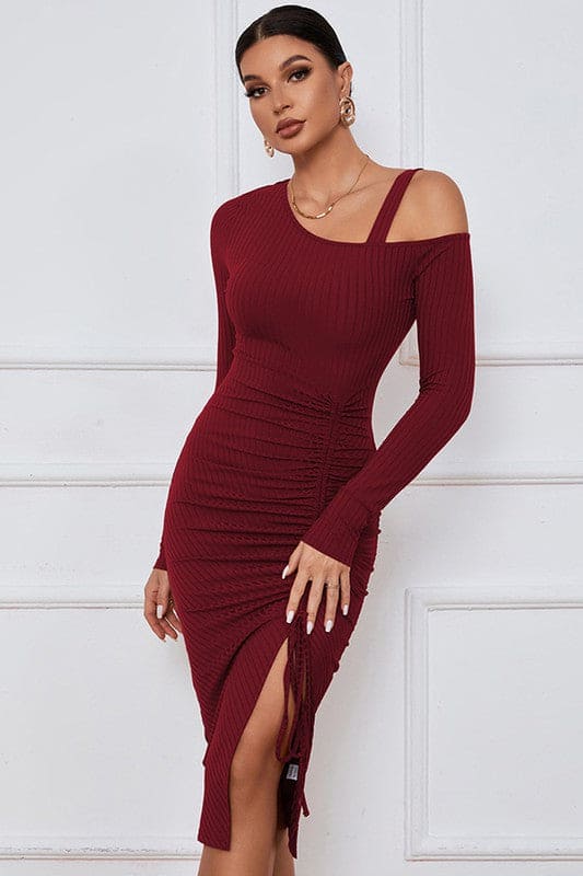 SEXY FASHION DRESS BURGUNDY by By Claude | Fleurcouture