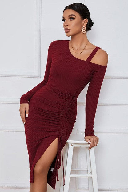 SEXY FASHION DRESS BURGUNDY by By Claude | Fleurcouture