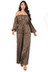 SEXY FASHION JUMPSUIT BROWN L by By Claude | Fleurcouture