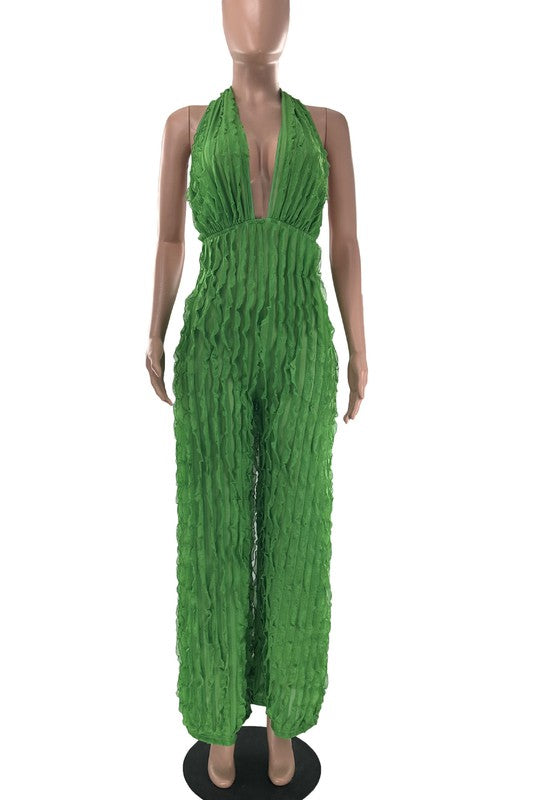 SEXY FASHION JUMPSUIT GREEN S by By Claude | Fleurcouture