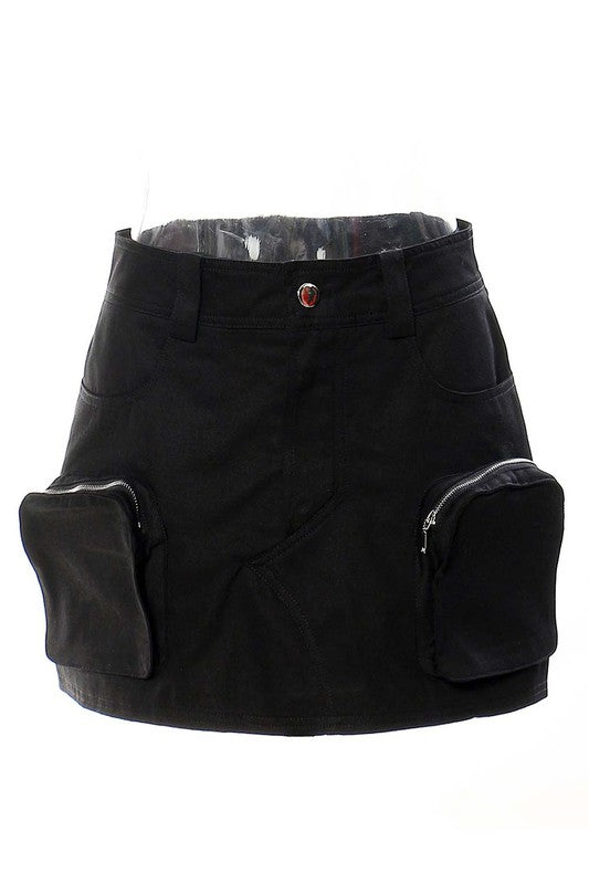 SEXY FASHION MINI SKIRT BLACK S by By Claude | Fleurcouture