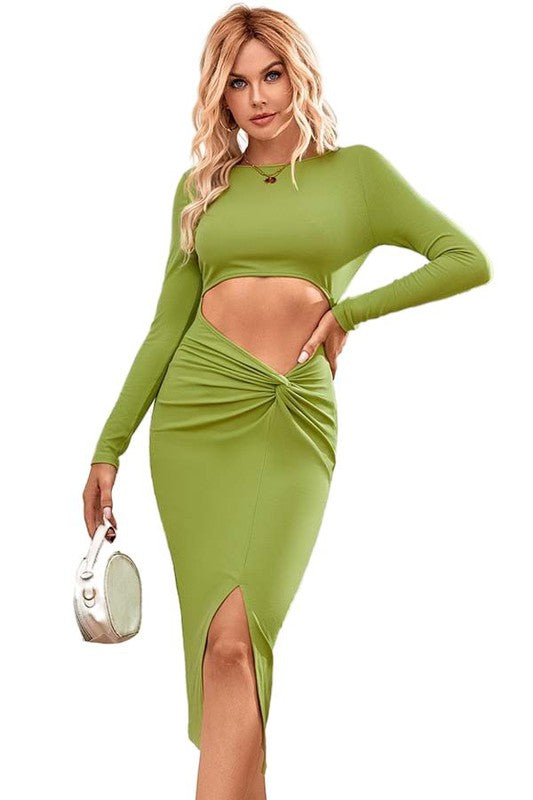 SEXY FASHION PARTY DRESS LIME by By Claude | Fleurcouture