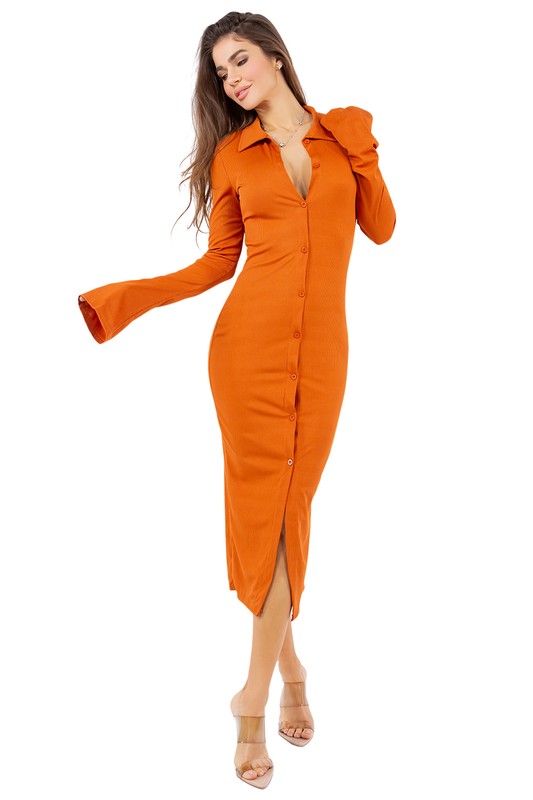 SEXY FASHION PARTY MAXI DRESS ORANGE by By Claude | Fleurcouture