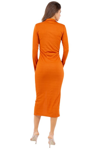 SEXY FASHION PARTY MAXI DRESS ORANGE by By Claude | Fleurcouture