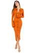 SEXY FASHION PARTY MAXI DRESS ORANGE S by By Claude | Fleurcouture