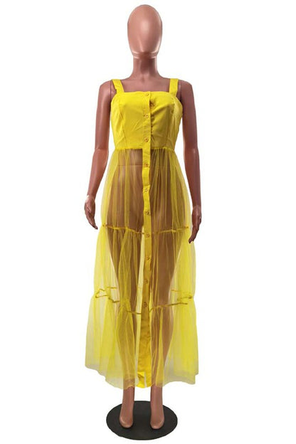 SEXY FASHION TOP DRESS YELLOW by By Claude | Fleurcouture