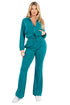 SEXY FASHION TWO PIECE PANTS SET TEAL S by By Claude | Fleurcouture