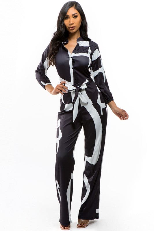 SEXY JUMPSUIT BLACK WHITE by By Claude | Fleurcouture