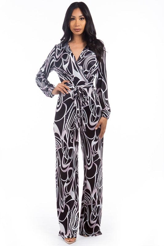 SEXY JUMPSUIT MULTI PRINT S by By Claude | Fleurcouture