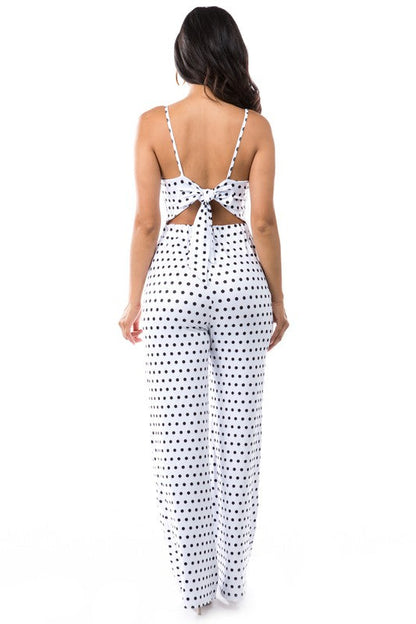 SEXY JUMPSUIT POCK DOT WHITE BLACK by By Claude | Fleurcouture