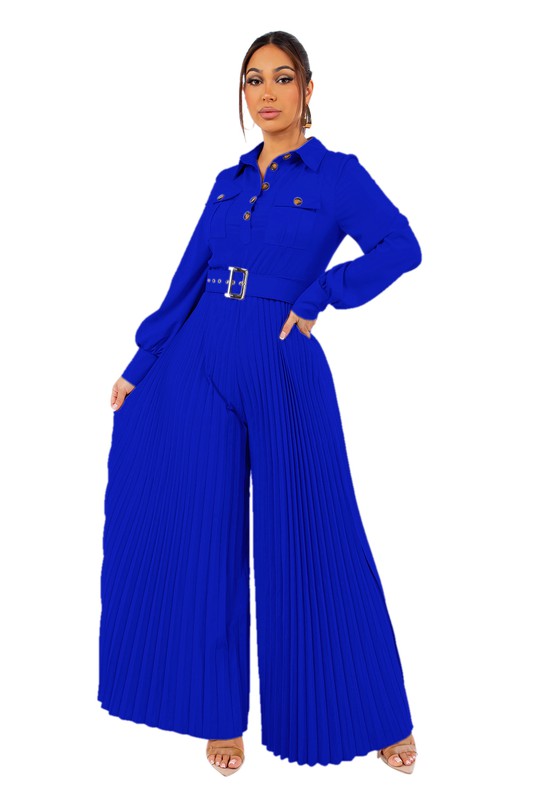 SEXY LONG MAXI JUMPSUIT ROYAL BLUE by By Claude | Fleurcouture