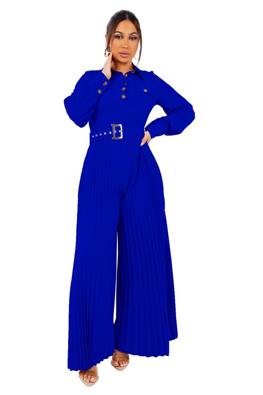 SEXY LONG MAXI JUMPSUIT ROYAL BLUE S by By Claude | Fleurcouture