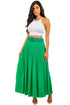 SEXY LONG MAXI SKIRTS GREEN S by By Claude | Fleurcouture