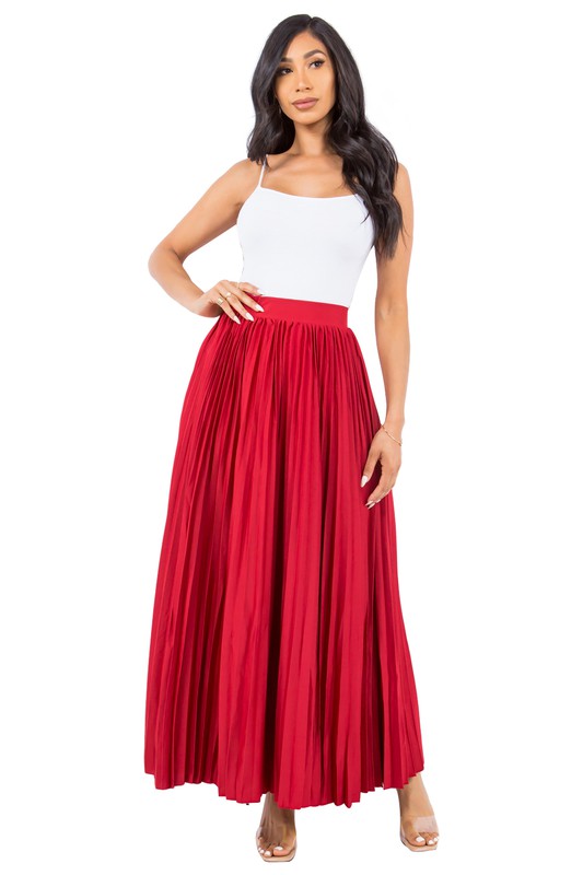 SEXY LONG MAXI SKIRTS RED by By Claude | Fleurcouture