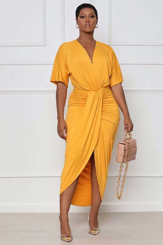 SEXY MAXI DRESS YELLOW by By Claude | Fleurcouture