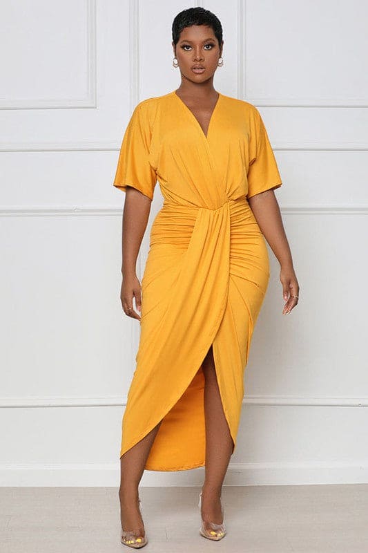 SEXY MAXI DRESS YELLOW S by By Claude | Fleurcouture