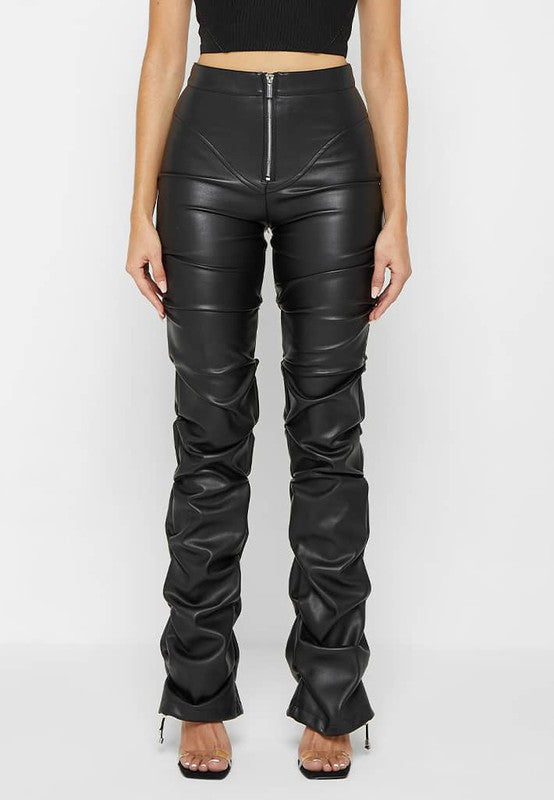 SEXY PU LEATHER PANTS BLACK by By Claude | Fleurcouture