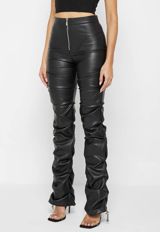 SEXY PU LEATHER PANTS BLACK by By Claude | Fleurcouture