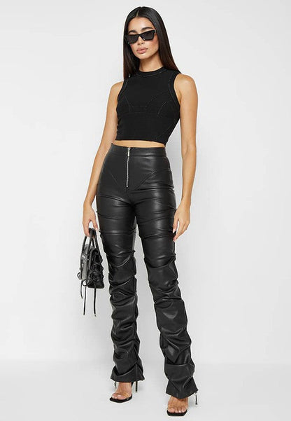 SEXY PU LEATHER PANTS BLACK L by By Claude | Fleurcouture