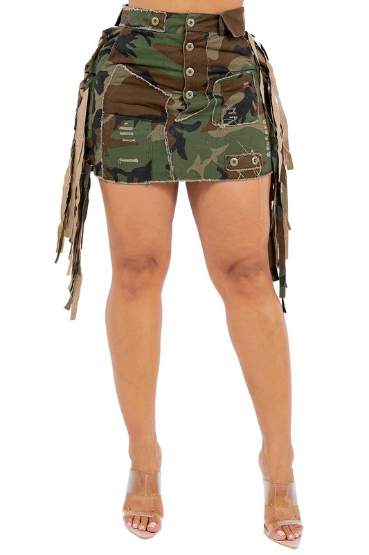 SEXY SPORT CAMOFLAGE SKIRT by By Claude | Fleurcouture