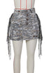 SEXY SPORT CAMOFLAGE SKIRT GREY S by By Claude | Fleurcouture