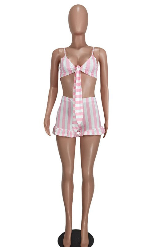 SEXY SUMMER 2PC SET OUTFITS PINK by By Claude | Fleurcouture