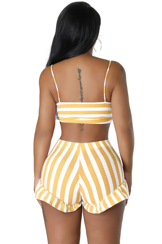 SEXY SUMMER 2PC SET OUTFITS YELLOW by By Claude | Fleurcouture